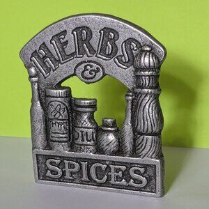 Carson Pewter "Herbs & Spices" mini taper candle holder